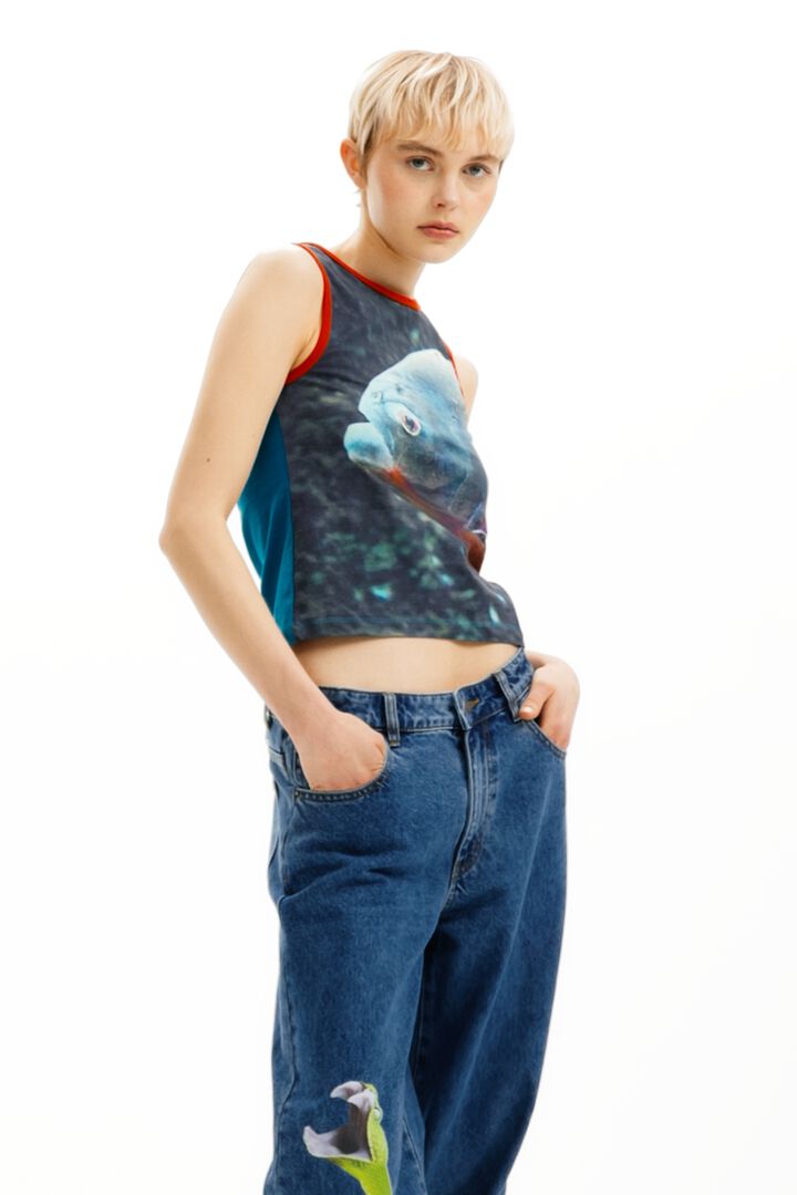 Tyler McGillivary piranha top | Desigual