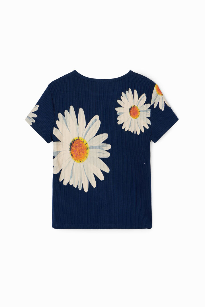 Ribbed daisy T-shirt | Desigual