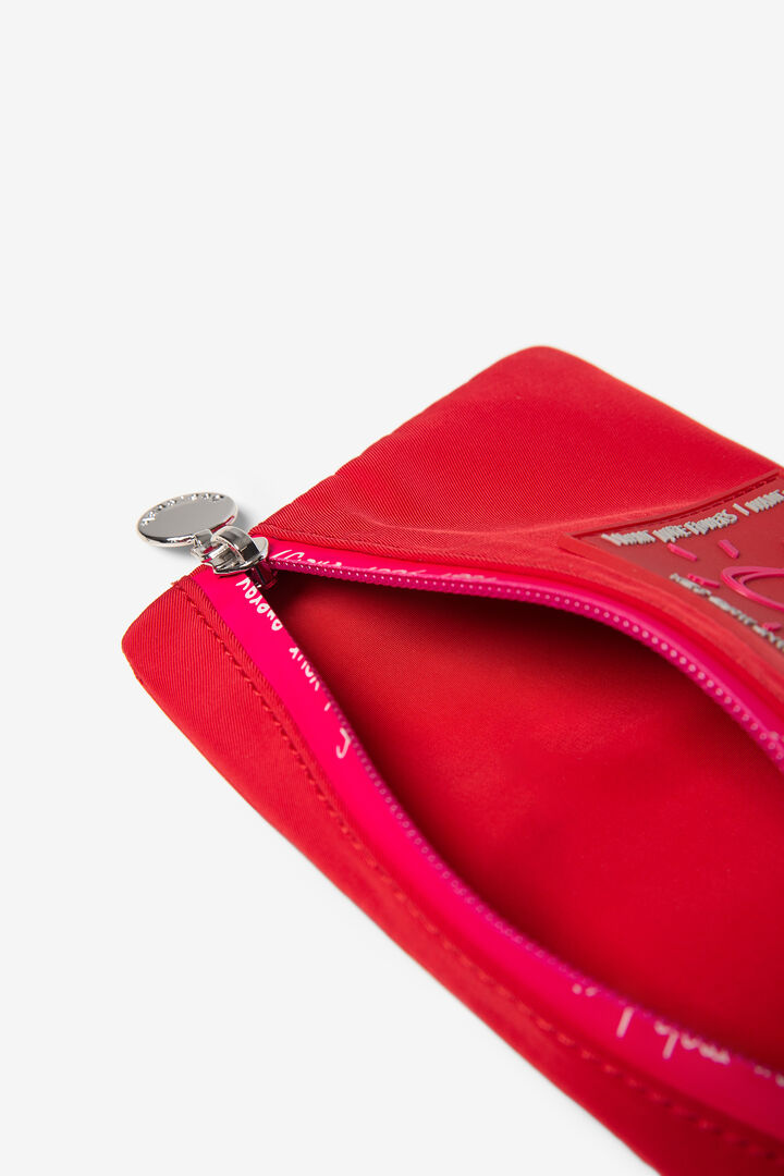 Červená a fuchsiová peňaženka na zips | Desigual