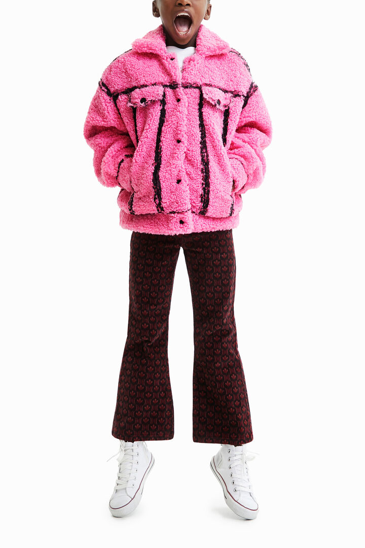Jaqueta oversize llana de borrec | Desigual