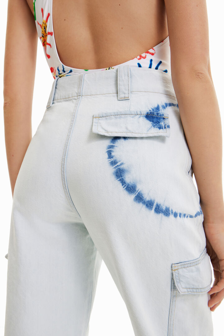 Tie-dye cargo jeans | Desigual