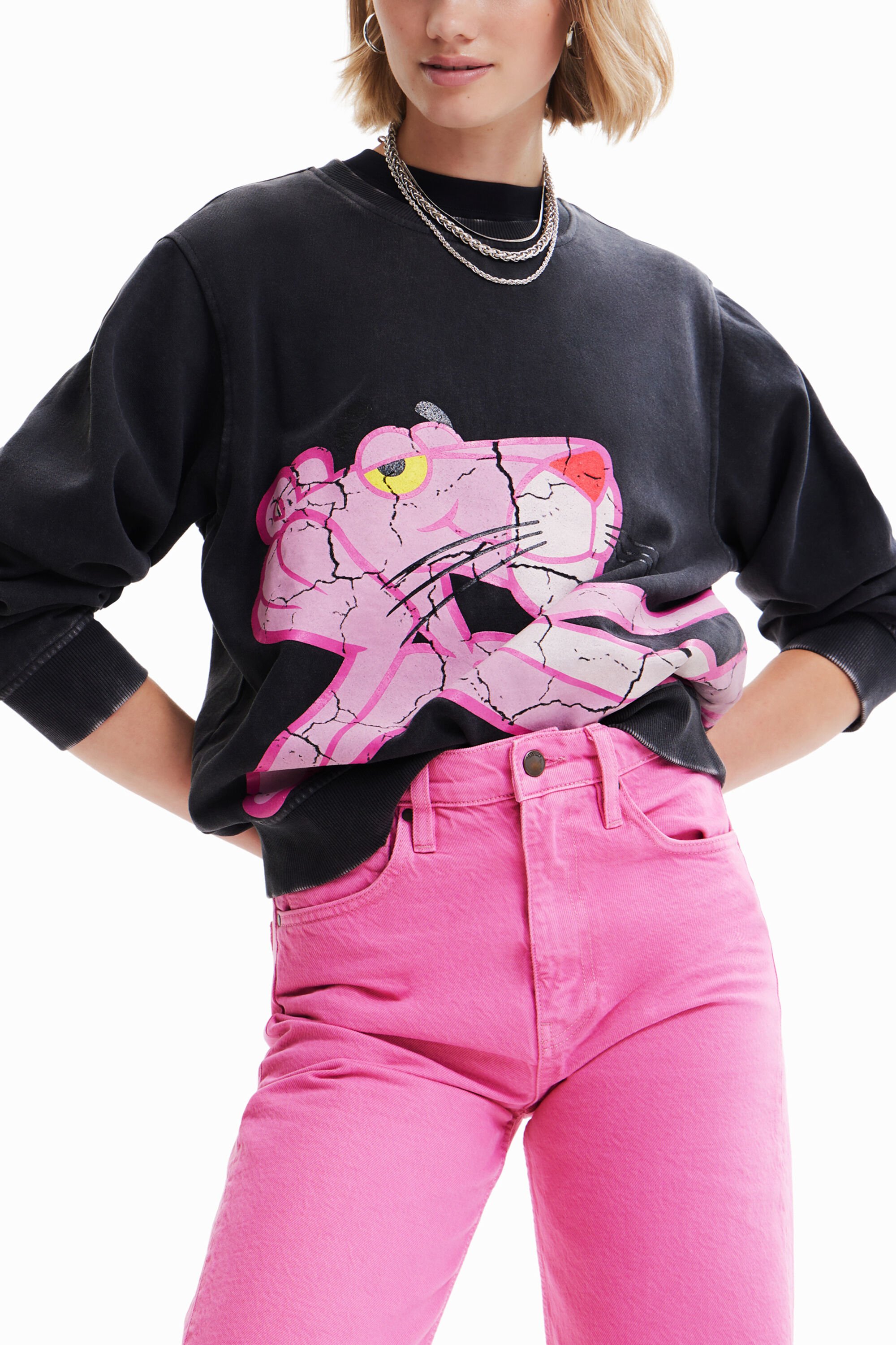 Sweatshirt pink panther hotsell
