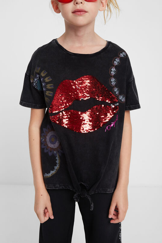 sequin lips top
