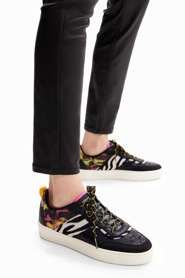 Patchwork platform sneakers | Desigual