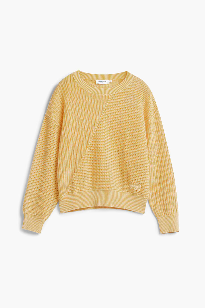 Embroidered knit sweater