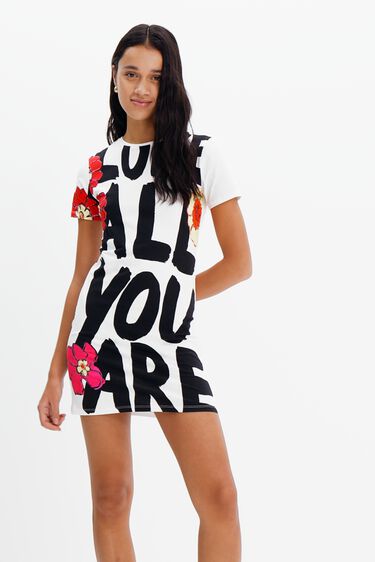 שמלת מיני טריקו LOVE ALL YOU ARE | Desigual