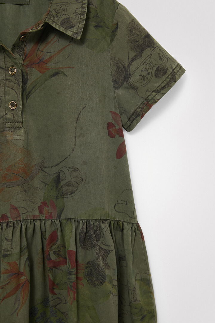 Vestido camuflaje floral | Desigual