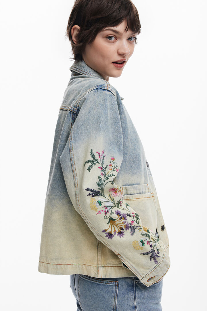 Veste en jean à fleurs | Desigual