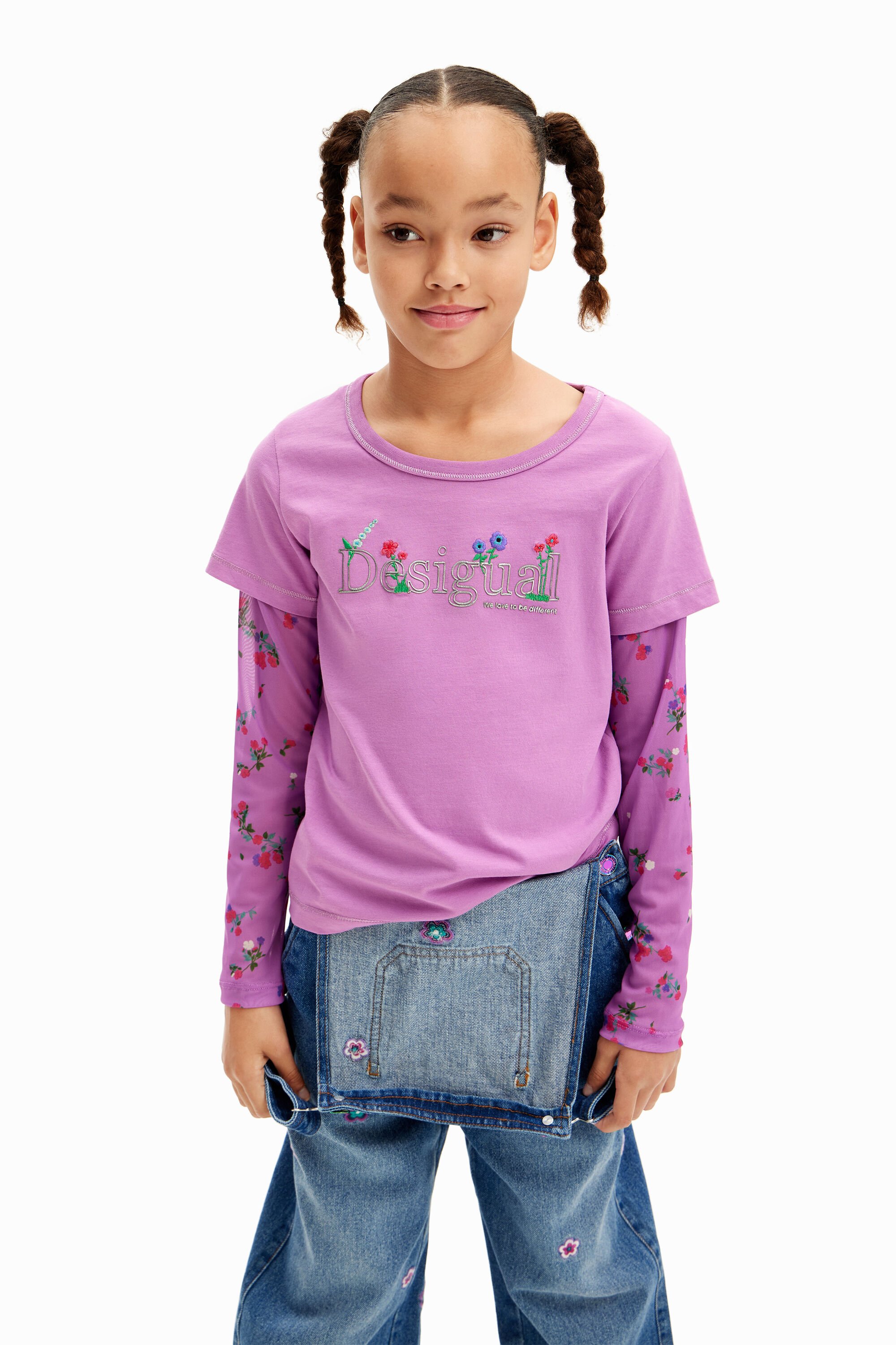 Desigual Combined Desigual T shirt Kids Cotton Red 13 14