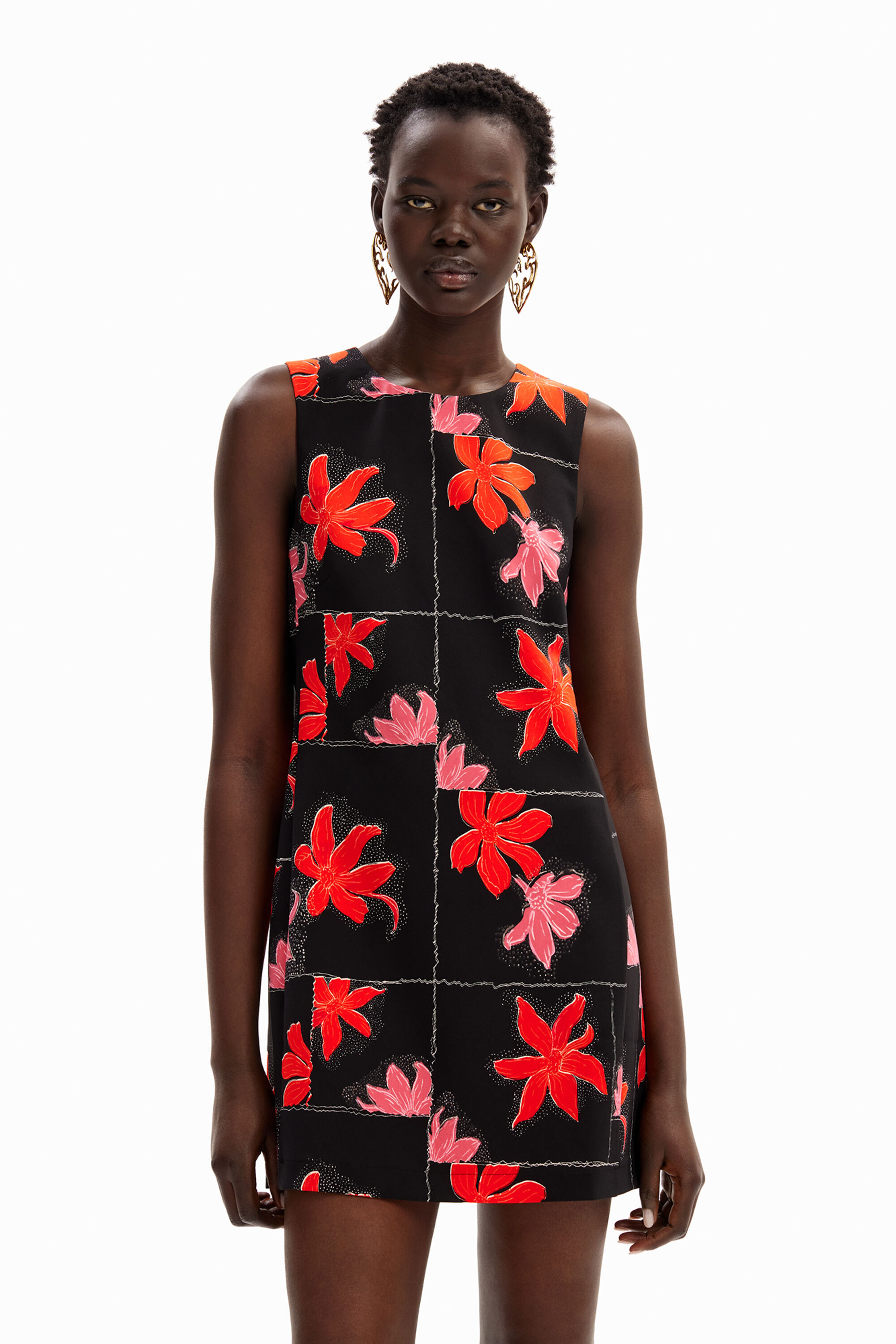 Women s Floral mini pinafore dress I Desigual