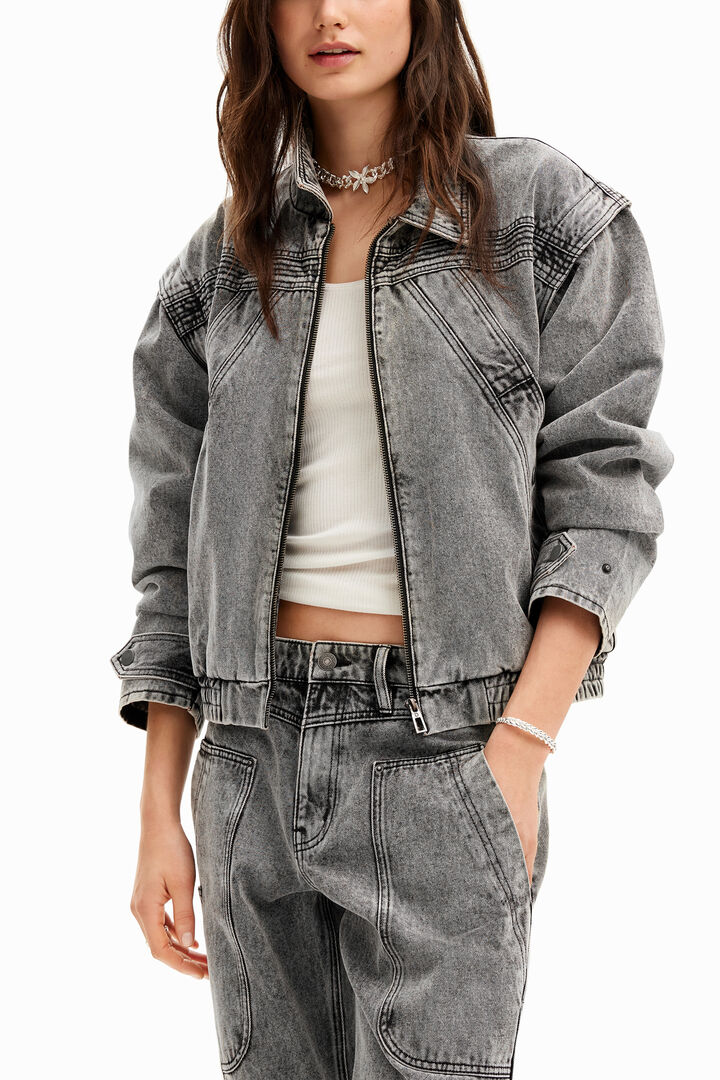 Jeansjacke abnehmbare &Auml;rmel | Desigual