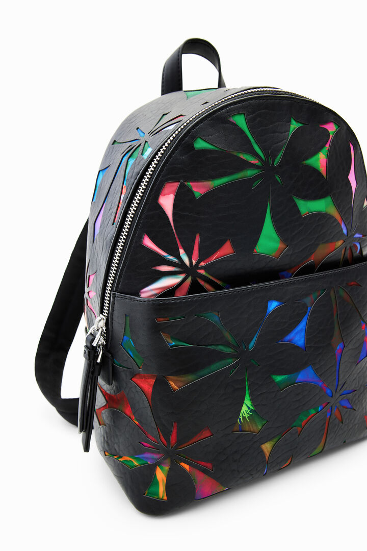 Small backpack with die-cut flowers | Desigual