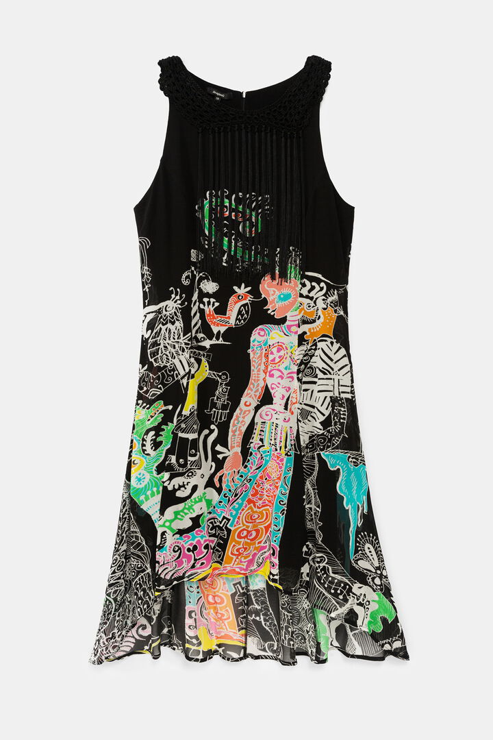 Vestido con flecos | Desigual