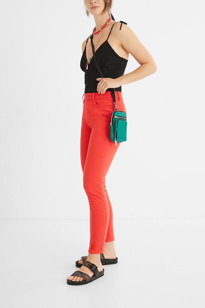 Embroidered bodysuit fine straps | Desigual