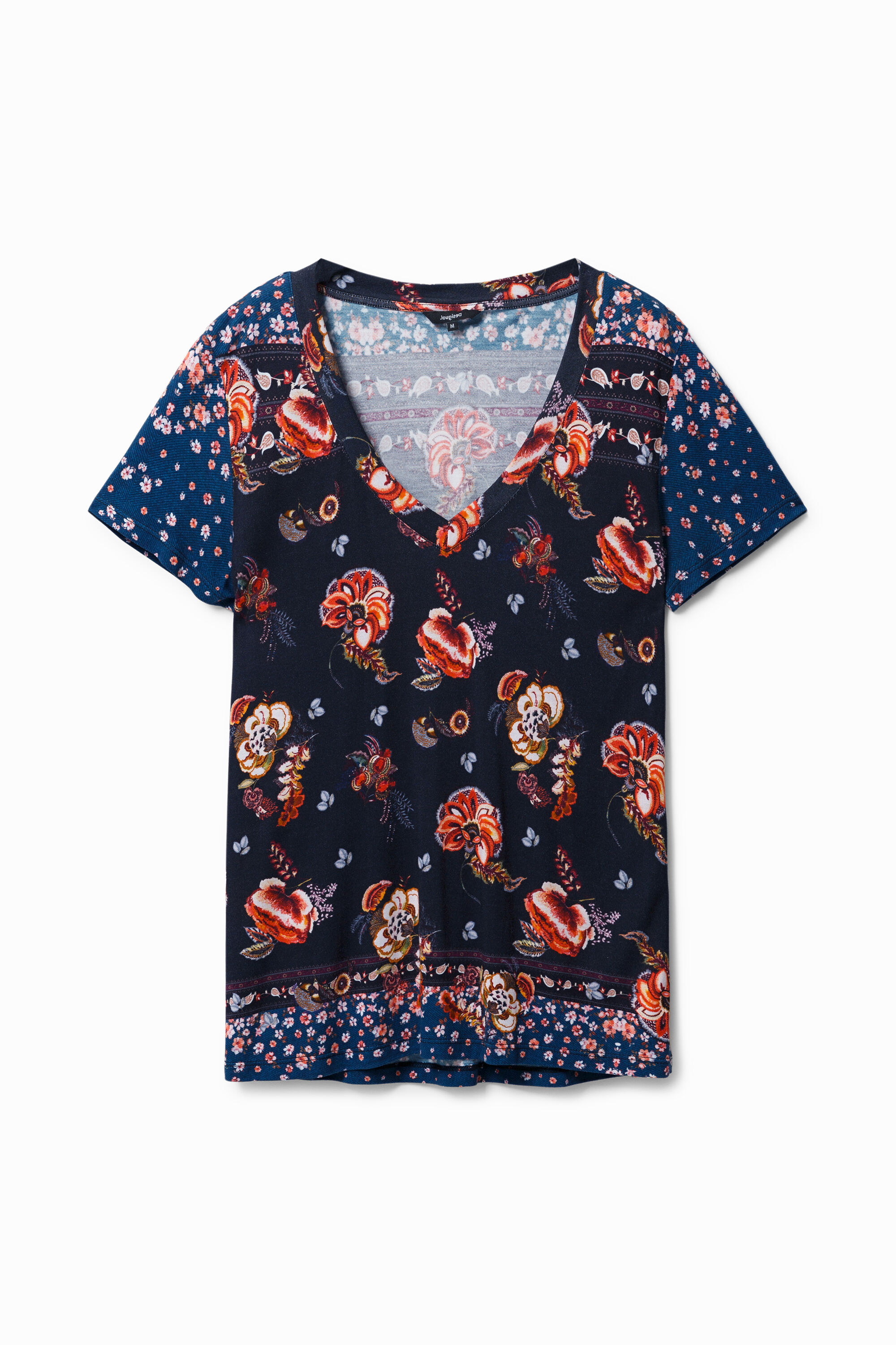 Geblümtes T-Shirt im Slim Cut