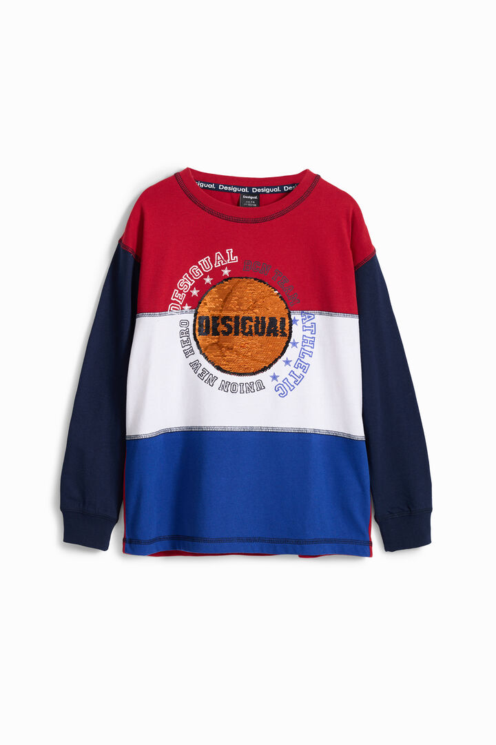 Tricolor basketball T-shirt