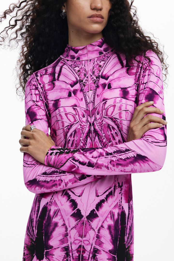 Vestido midi mariposa | Desigual