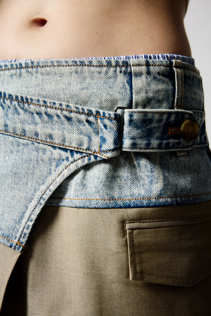 Kurzer Rock aus zwei Materialien | Desigual