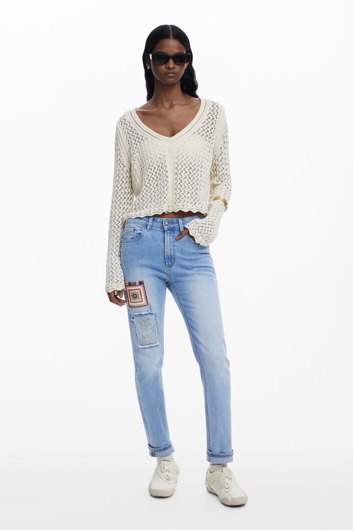 Jersey cropped calados | Desigual