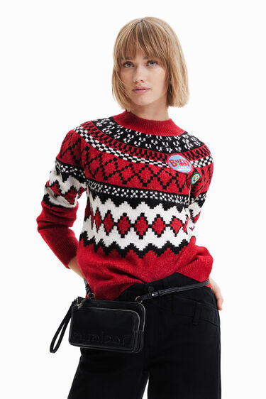 Sweter w ornamentalne wzory | Desigual