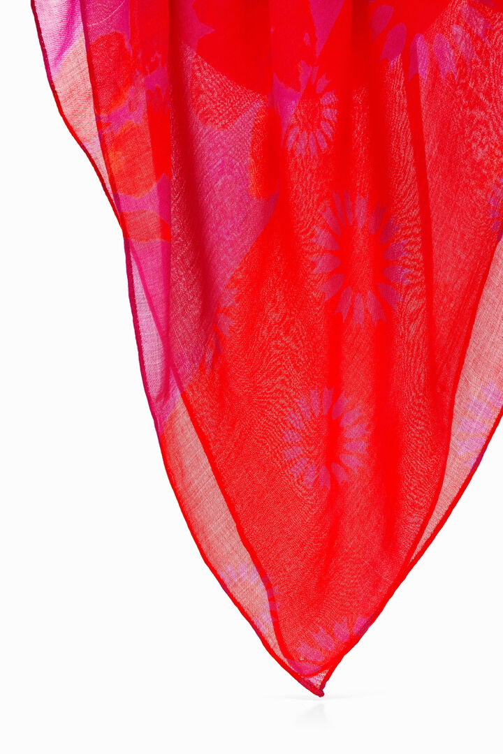 Foulard rectangulaire fleurs | Desigual