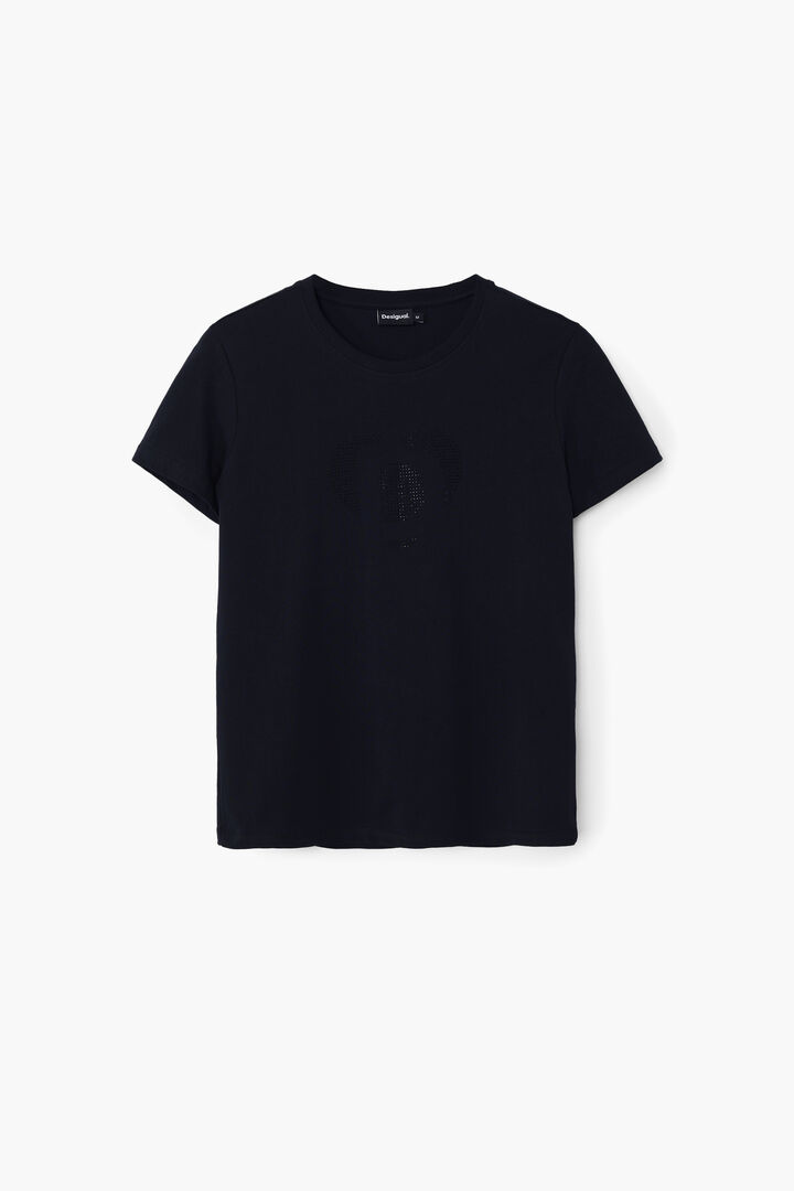 T-shirt avec logotype en strass