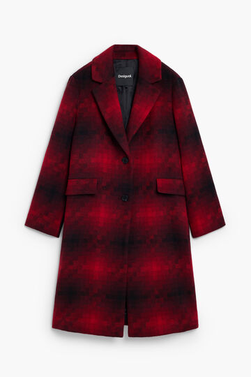 Manteau long en laine rouge | Desigual.com