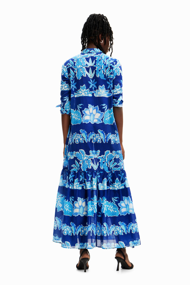 Robe chemise longue feuilles Stella Jean | Desigual