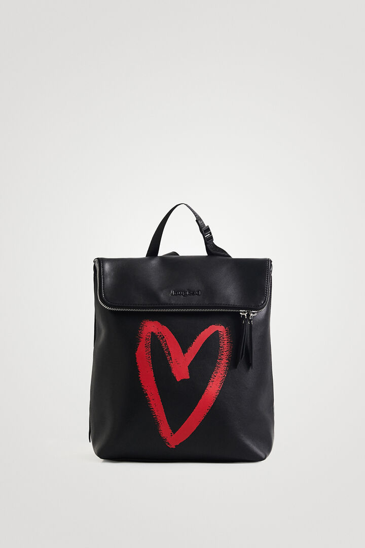 Mochila cuadrada efecto piel | Desigual