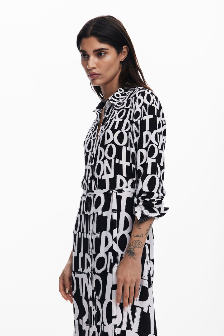Vestido midi lettering | Desigual