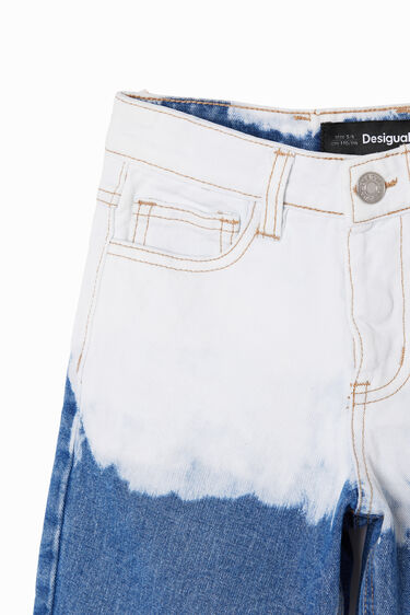 Faded denim Bermuda shorts | Desigual
