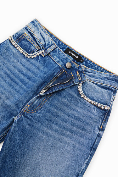 Raven jeans z  okrasnimi kamenčki | Desigual