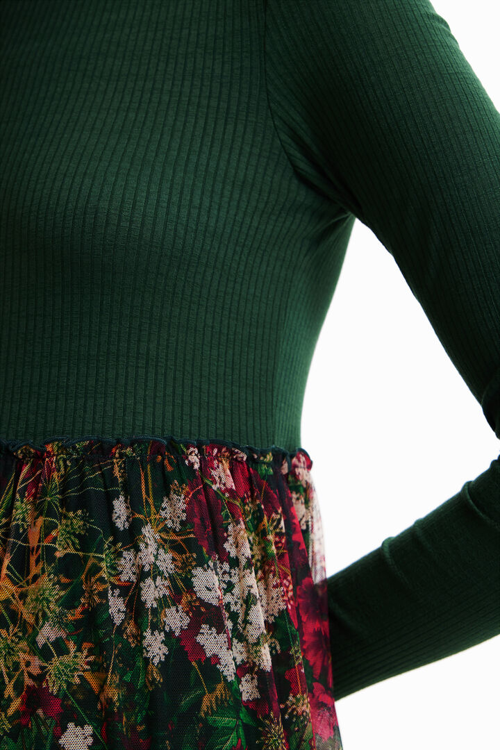 Long dress with tulle skirt | Desigual