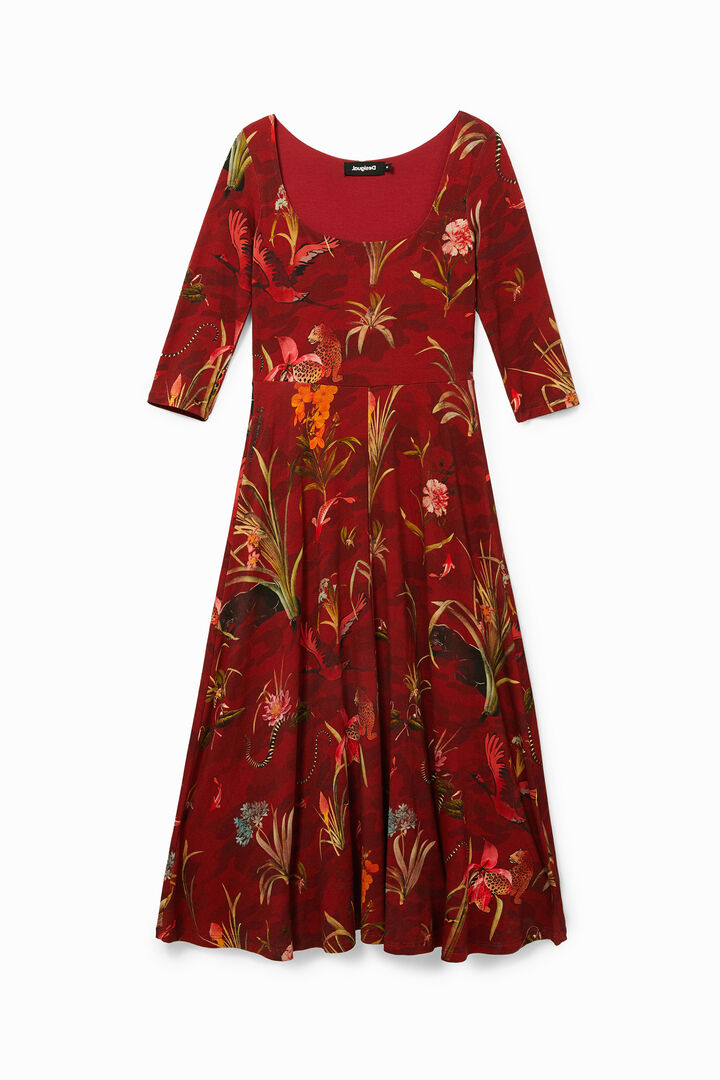 Low-necked dress flounce | Desigual