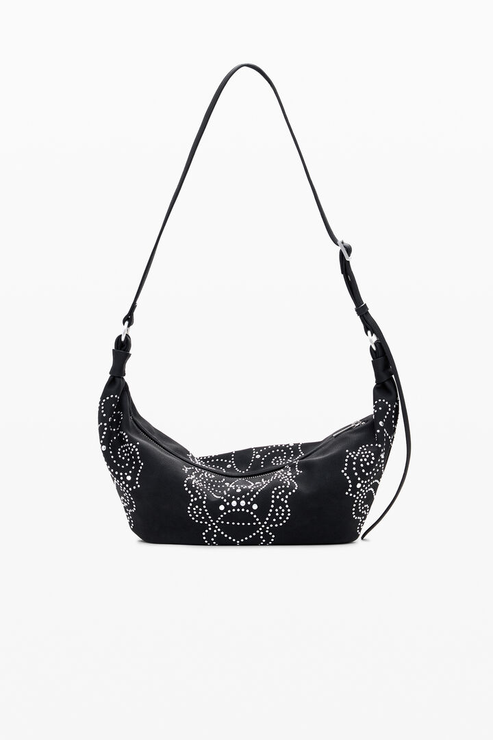 Bossa efecte pell amb tatxes petita | Desigual