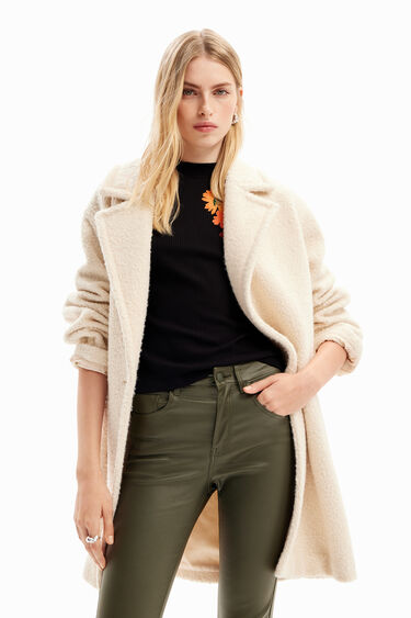 Pantalón Slim efecto piel | Desigual