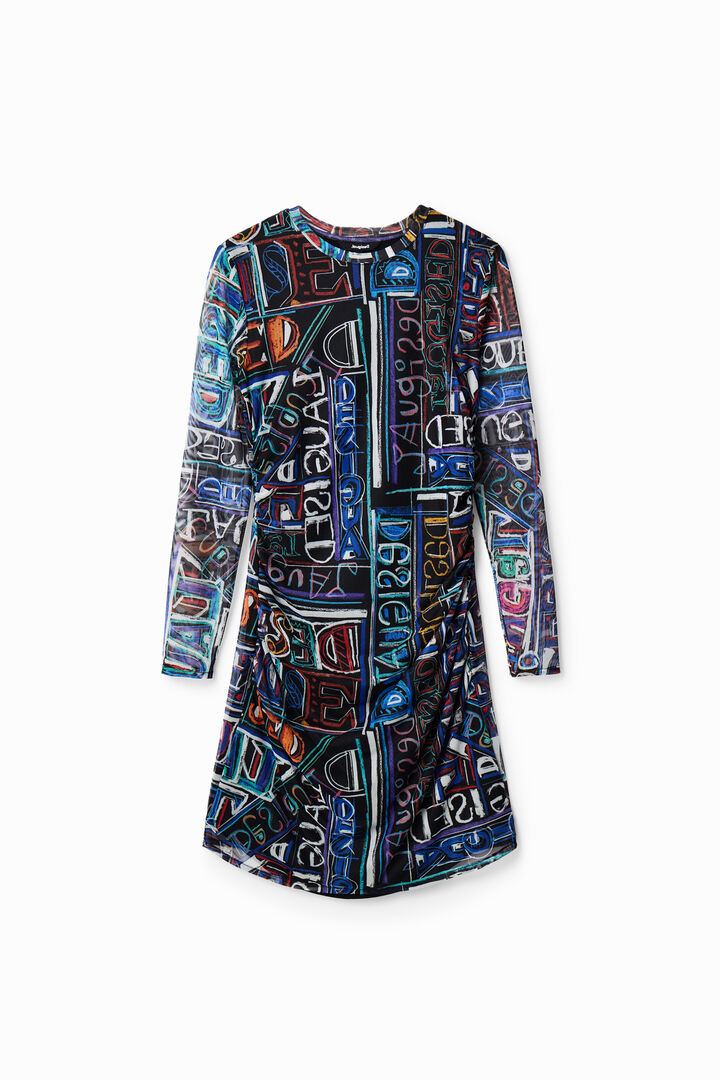 Short slim tulle dress | Desigual