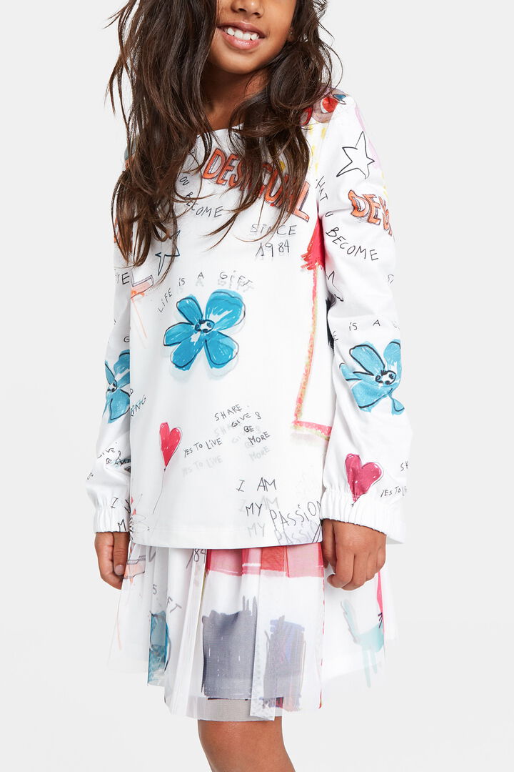 T-shirt algodão efeito 3D | Desigual