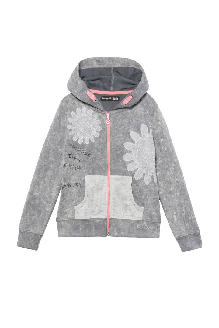 Hooded sweatshirt jacket | Desigual