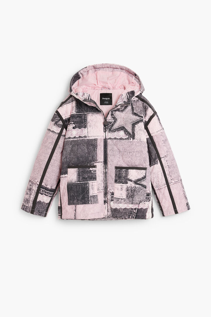 Veste &agrave; capuche collage
