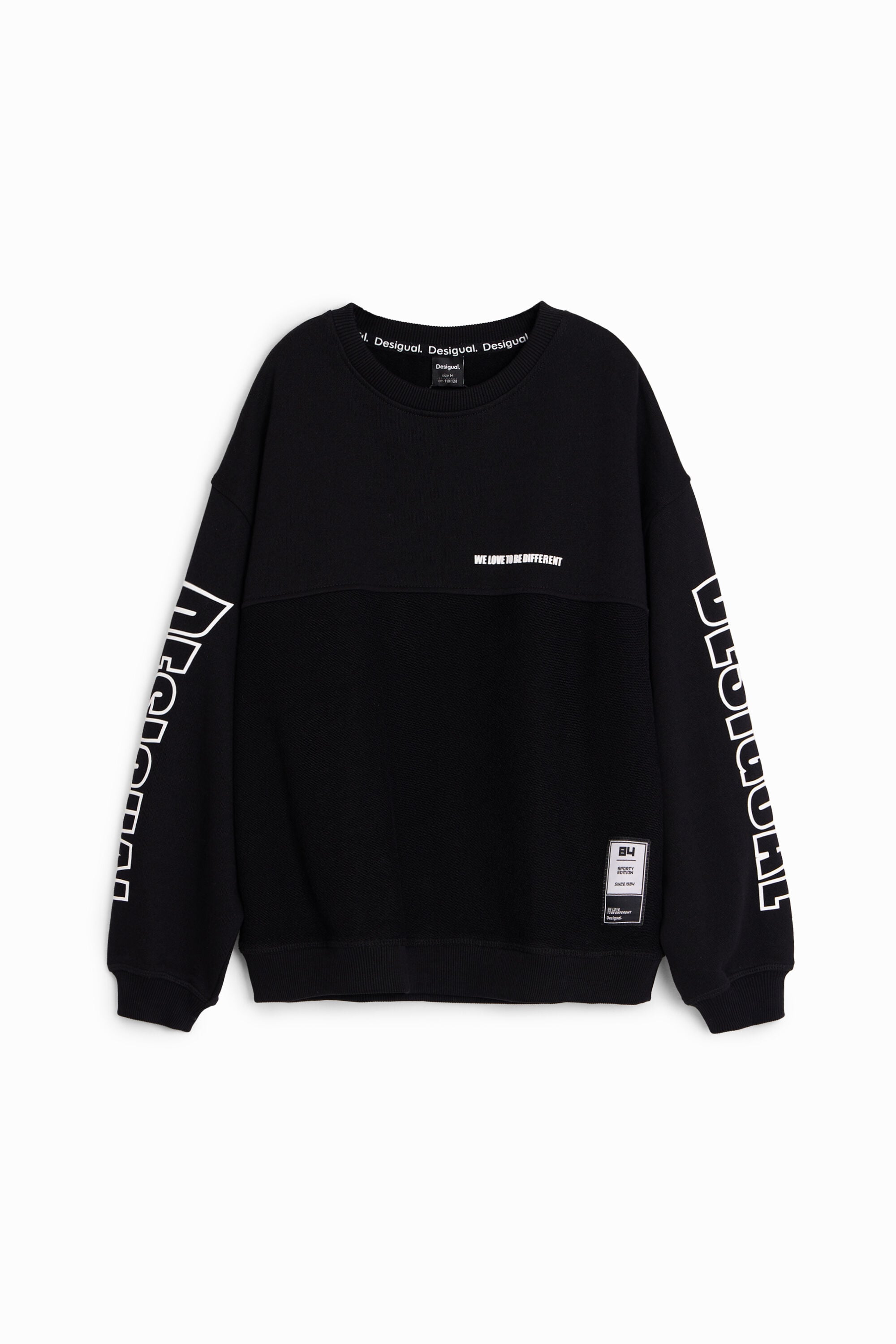 Sudadera Algodon, Negro, M