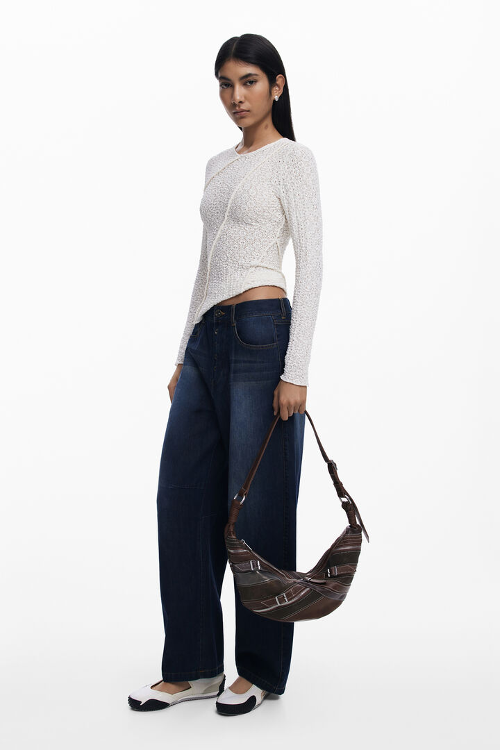 Bolso bandolera patchwork mediano | Desigual