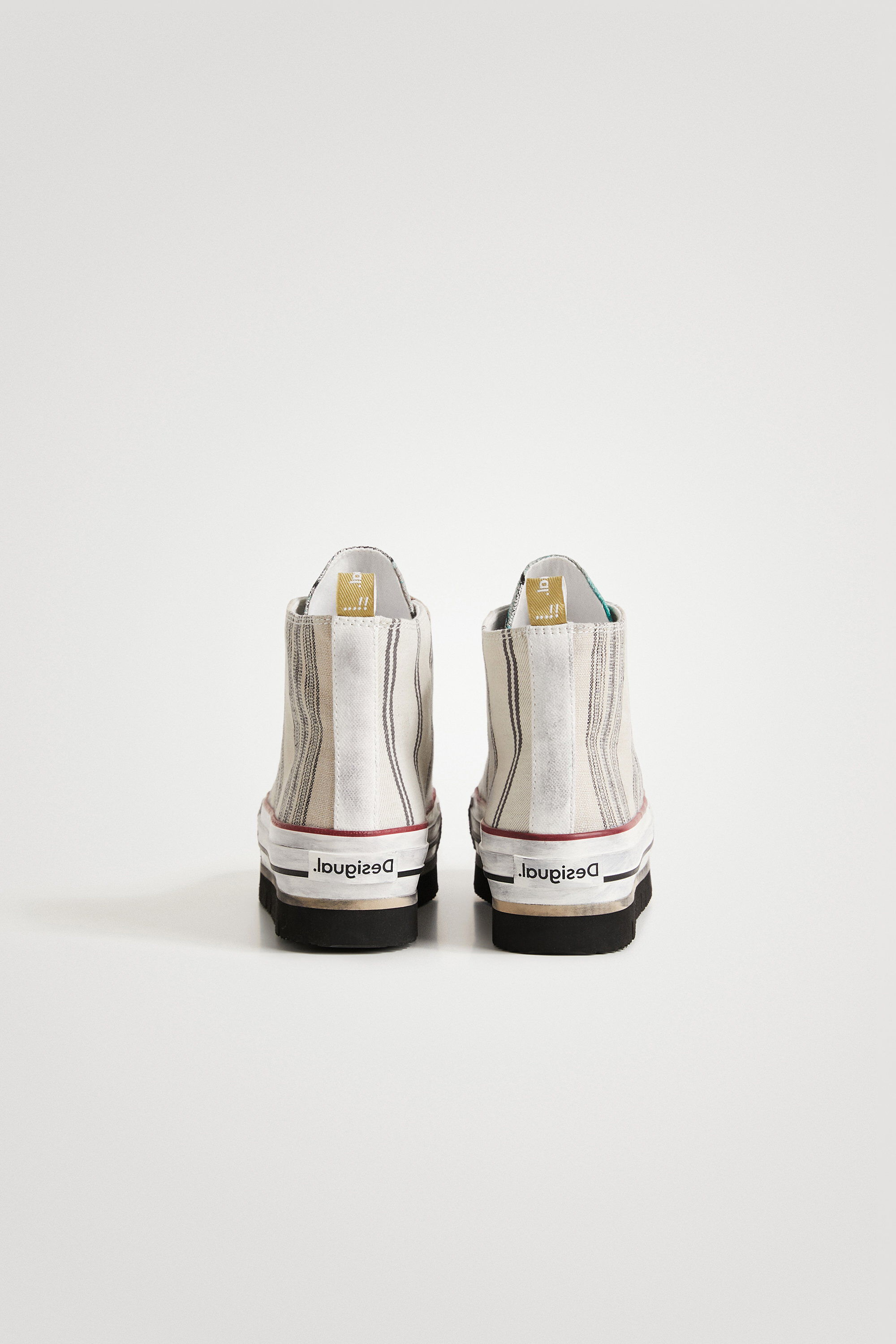 Striped high top platform sneakers Desigual