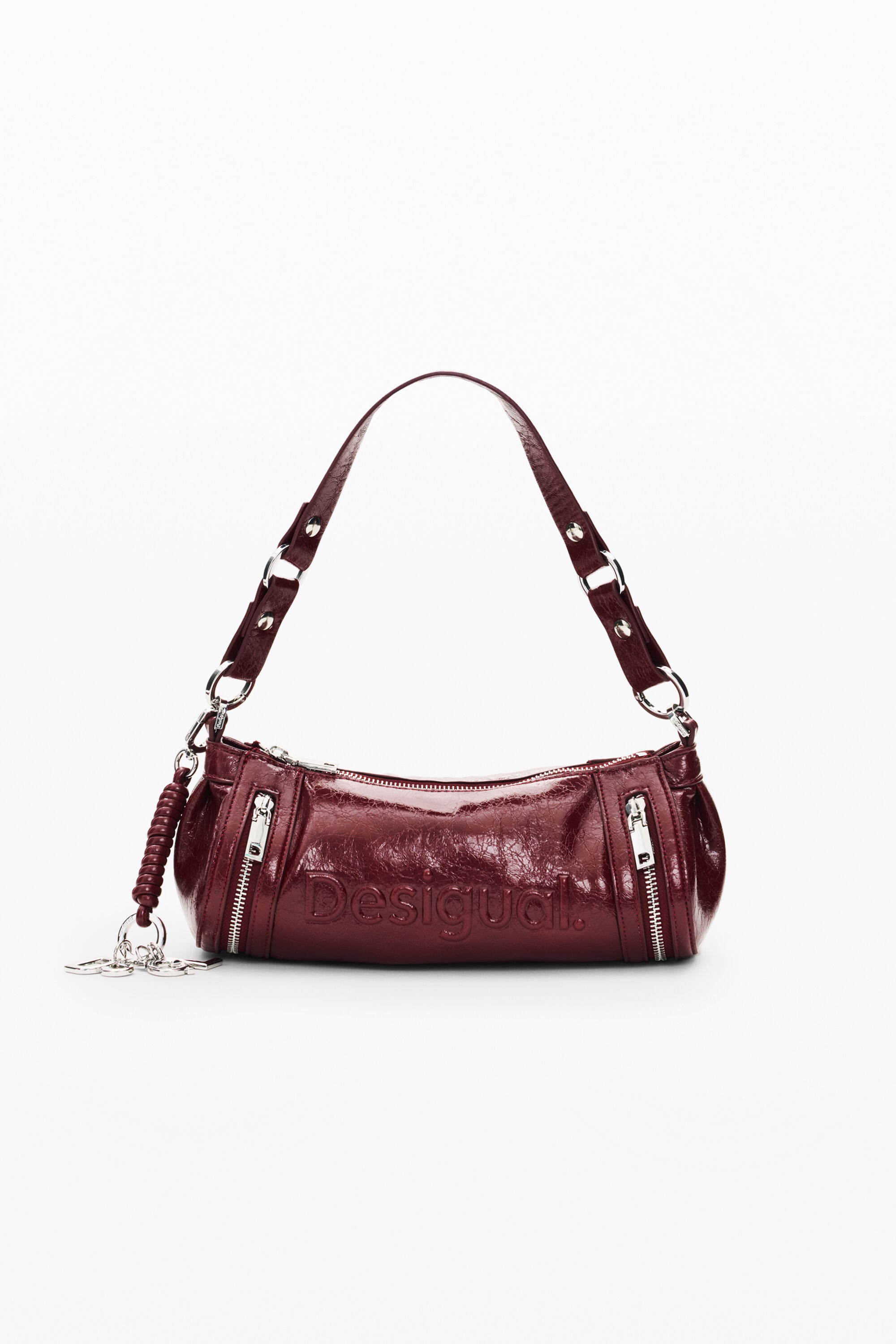 Medium Faux Leather Bag - RED - U
