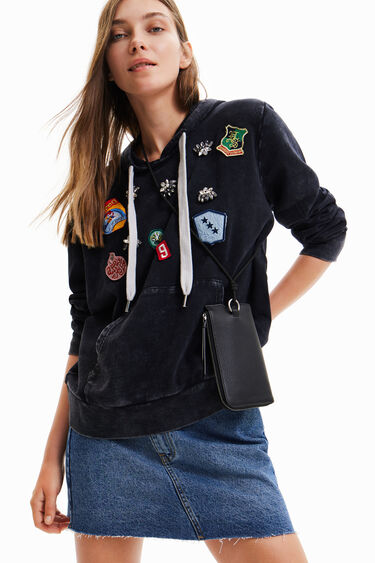 College patch hoodie | Desigual