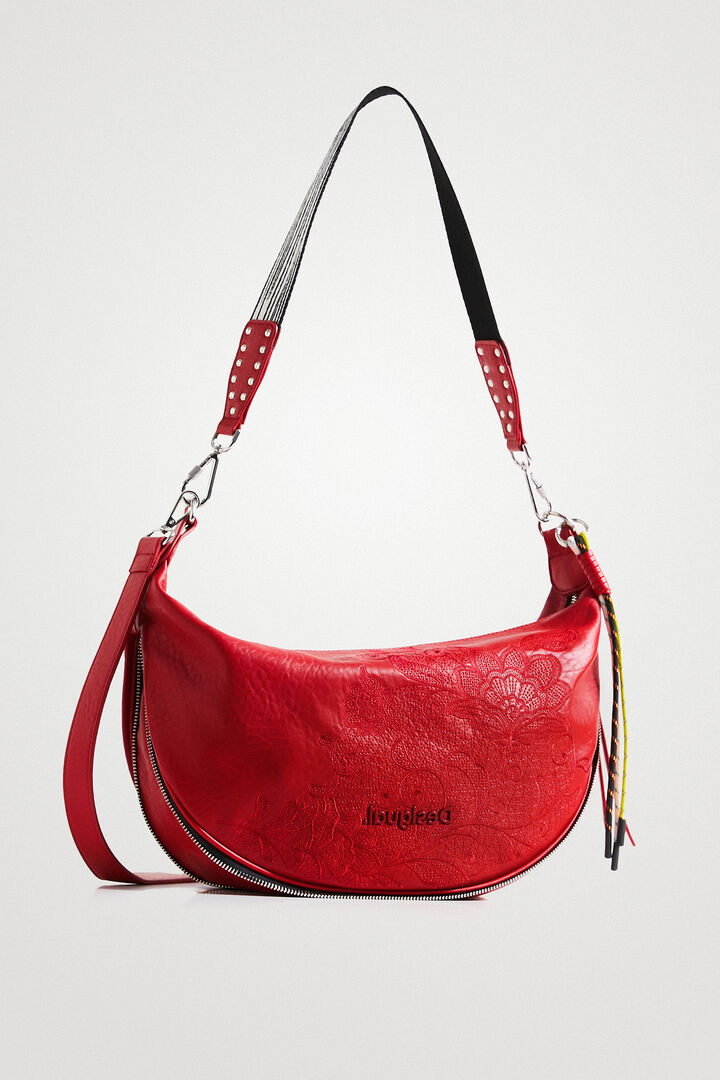 Sac à bandoulière banane broderies | Desigual
