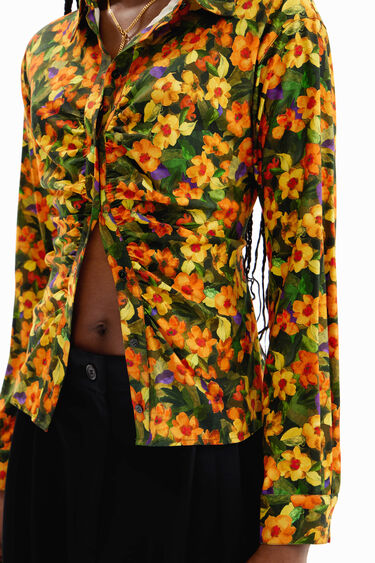 Camisa fruncida flores | Desigual