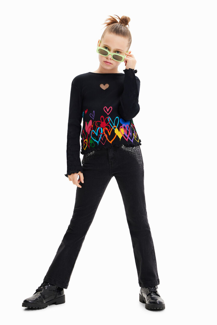 Cut-out heart T-shirt | Desigual