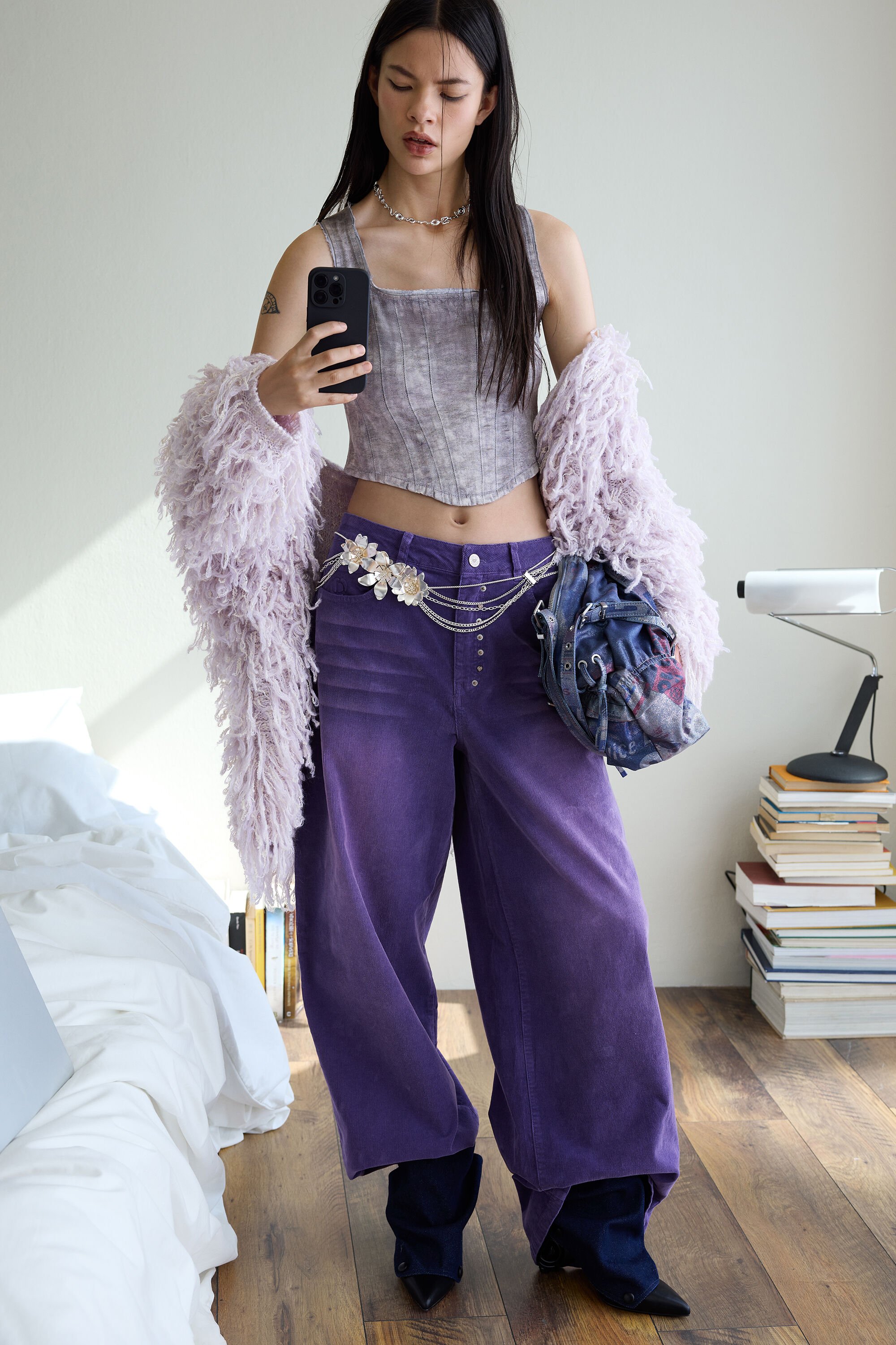 Lange corduroy broek