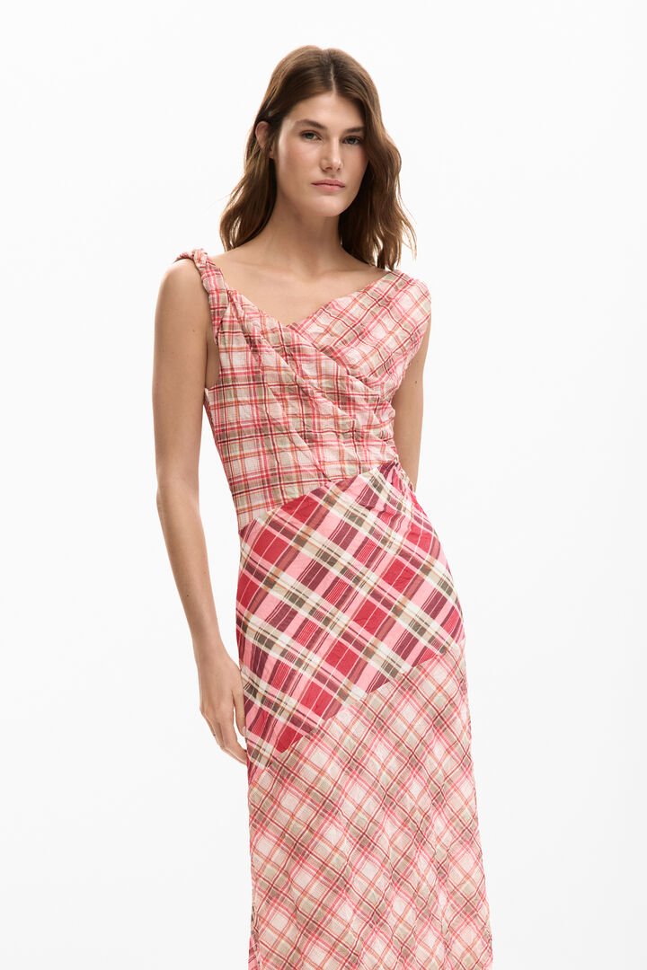 Checkered strap dress | Desigual